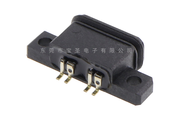 四周防水TYPE C 板上 4PIN 鎖PCB板BS-USBC-1218